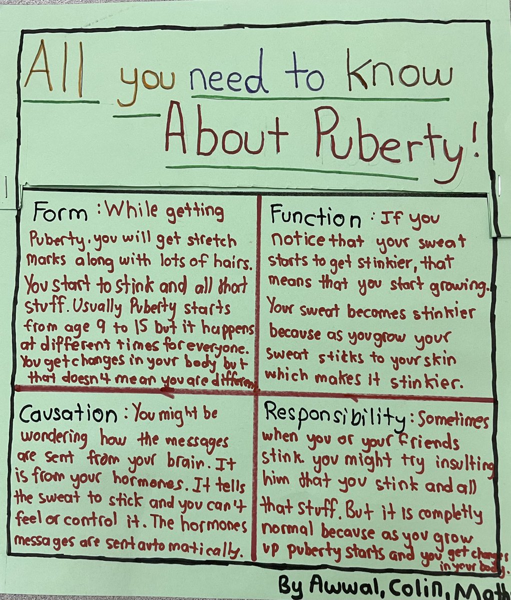 paulabaxter67's tweet image. 2/2 after exploring puberty through the key concepts, students explored books &amp;amp; created posters to illustrate important (to their group!) information with ⁦@araalihma⁩ ⁦@TASOKinshasa⁩