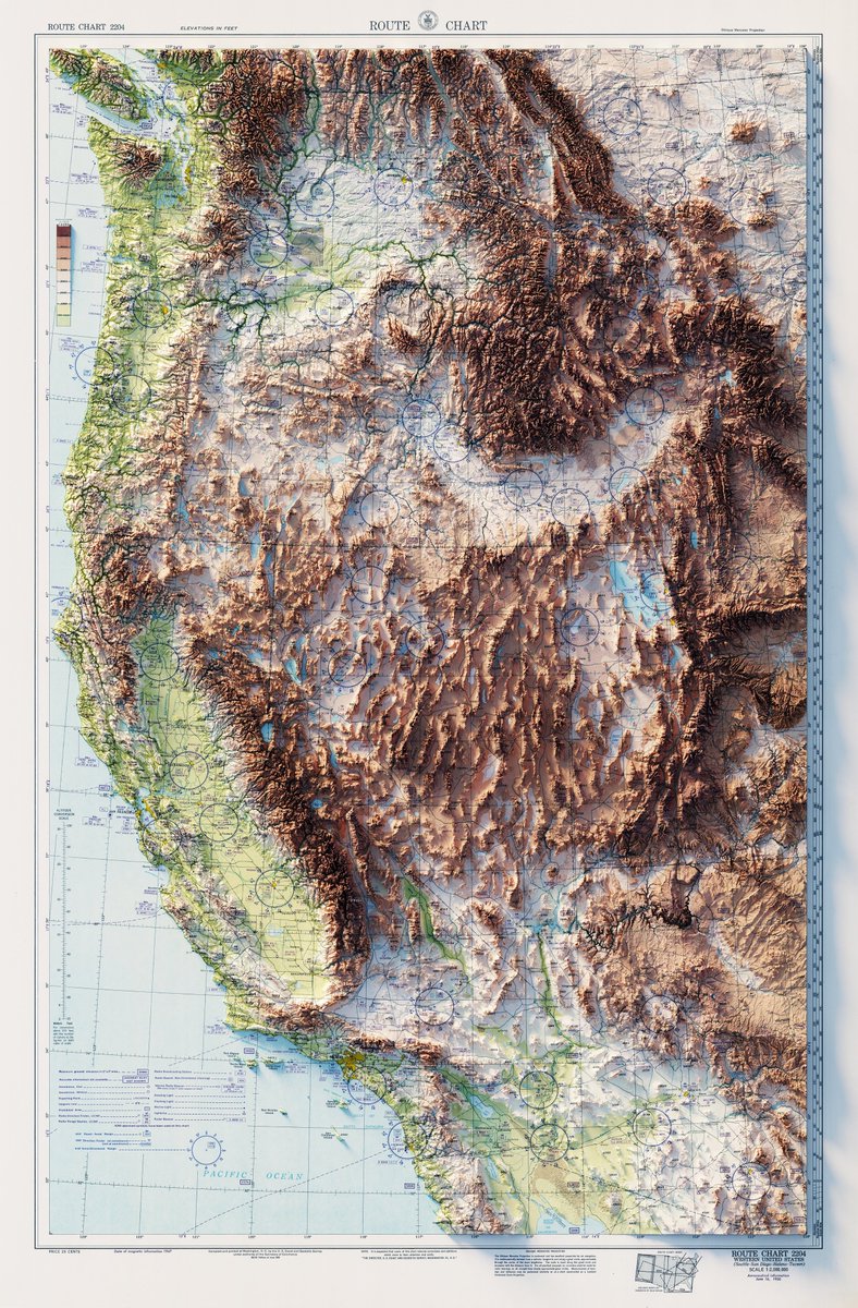 geo_spatialist's tweet image. Aeronautical Route Chart 2204 - Western United States - 1950
3D Render
#arcgispro #b3d #aeronautics #aviation #geography #GIS #dataviz