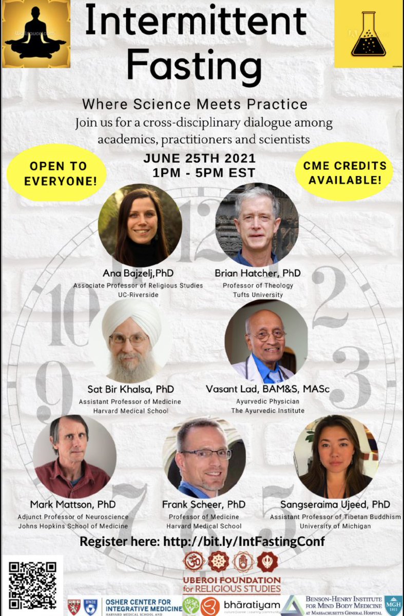 June 25, for ALL scholars of #monasticism, a clinical & historical discussion of 'Intermittent Fasting' @harvardmed @HMSOsherCenter @BensonHenry!

@Yoga_Journal @SOAS_CYS @UCR_religion @lateantiquentw @ccbs_studies @U_K_A_B_S @H_Buddhism @TrainingMindful @OMC_mindfulness