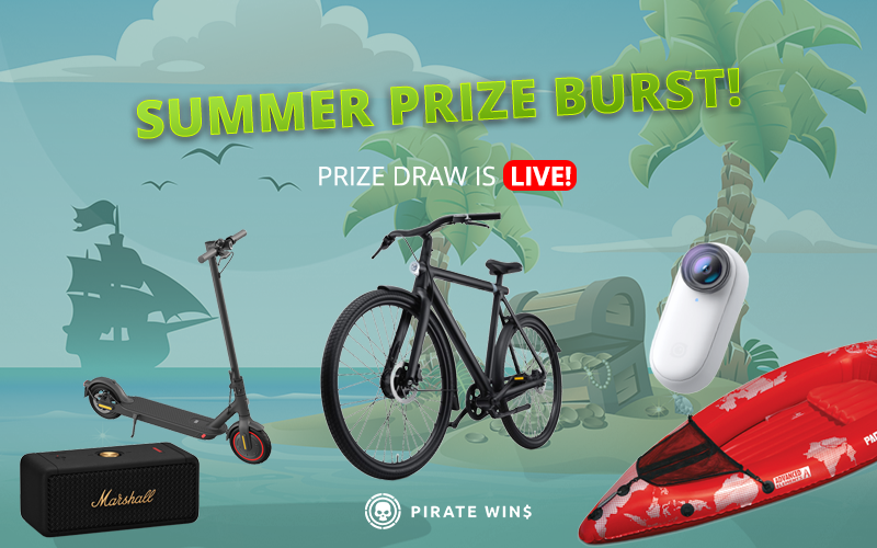 A hot summer is coming and we have even hotter prizes for a good start! 9 days left to complete 3 easy objectives and enter here: piratewins.io/mission.php
