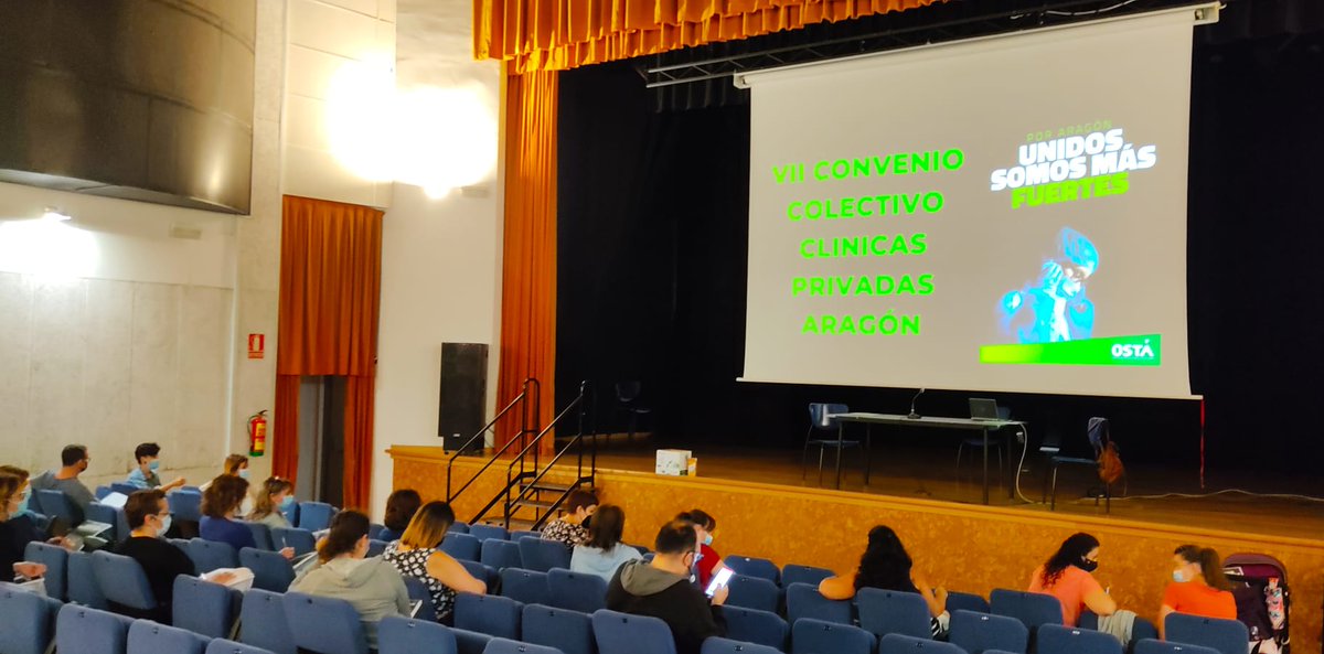 OSTAsindicato's tweet photo. 📣 Asamblea de las delegadas de la Sanidad Privada de Aragón para valorar la situación del Convenio Colectivo, desde OSTA exigimos de inmediato el inicio de las negociaciones, donde defenderemos mejorar las condiciones de las trabajadoras.

#TomaLaIniciativa
#activatuconvenio https://t.co/aPjJPi7Z9I