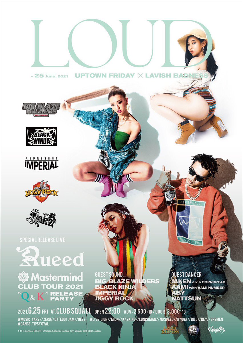 RUEEDMAN's tweet photo. 仙台編🔥🔥🔥
Up town friday × Lavish Badness🤝🔥 https://t.co/L0GlITcDO9