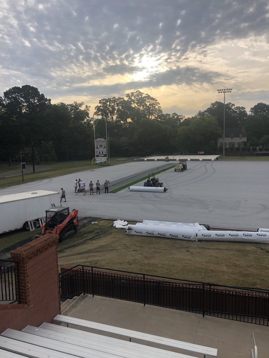 Is there a better way to start your day?   New turf goin’ down!