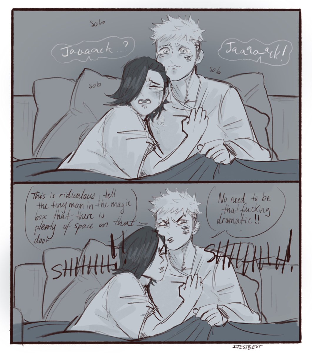 I missed Junpei so I drew movie night with Yuji watching titanic