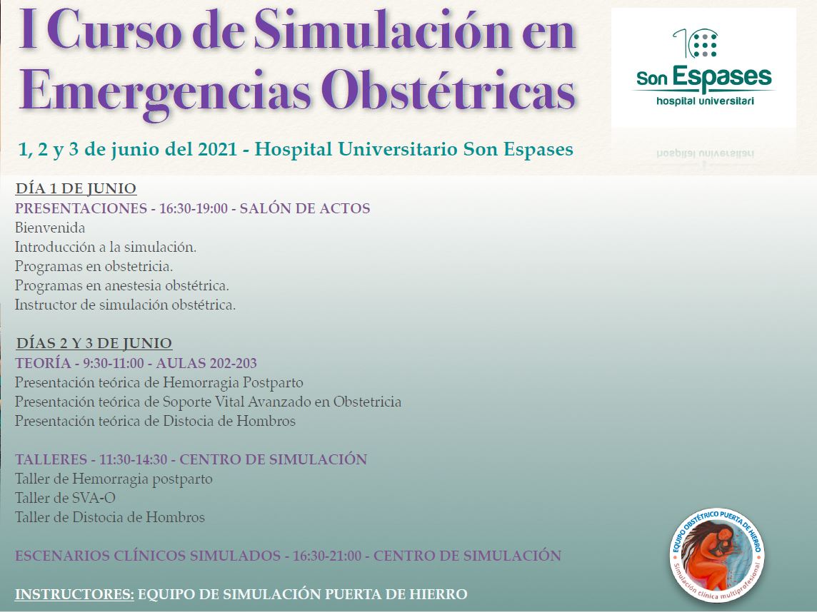 SimseSonEspases's tweet photo. Primer curs de Simulació en emergències obstètriques impartit a #Simse juntament amb l'equip multidisciplinari @SyM_Intensiva @obginSonEspases @AnreaudoHUSE @SimseSonEspases Primer curso de #Simulación en emergencias obstétricas impartido en #simse con un equipo multidisciplinar https://t.co/UChzM6kYWP