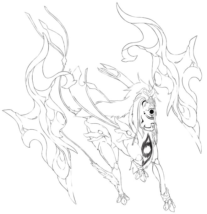 オリジナルアラガミの線画がほぼ完成。あとは細部の模様と色付け。悩みどころですね・・・。#ゴッドイーター #GODEATER #絵師さんと繋がりたい #絵描きさんと繋がりたい#イラスト好きな人と繋がりたい #イラストレーターさんと繋がりたい #絵柄が好みって人にフォローされたい 