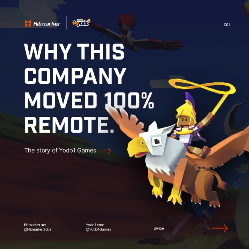 HitmarkerJobs's tweet photo. We love the story behind @Yodo1Games' transition to a #workfromanywhere culture during the global pandemic. 😍

We spoke to them about how and why they embraced #remoteworking during this difficult time. 

Check out the article below!