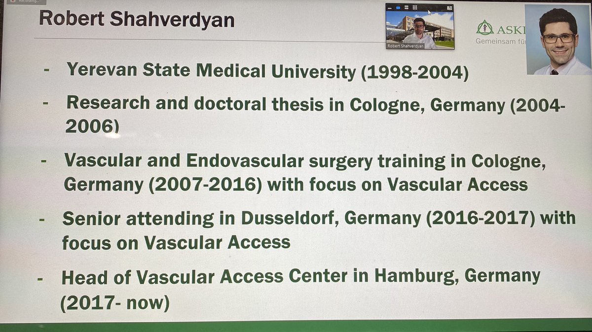 ahmedkayssi's tweet photo. Thank you @robshahverdyan for talking to our group about innovations in dialysis access creation and the case for interdisciplinary vascular access centers of excellence. You’re doing great work in Hamburg 🇩🇪! @UofTVascular https://t.co/6slIGzL3BA