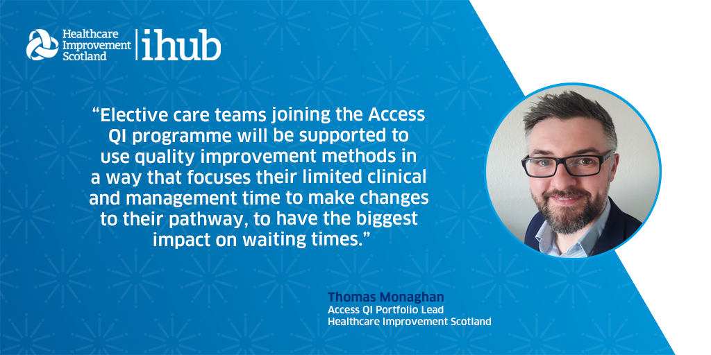 Improvement Hub (@ihubscot) on Twitter photo JOIN ACCESS QI
We are currently recruiting 25 elective care or planned mental health services to join Access QI to use quality improvement to improve waiting times. 
For more information and how to apply click here: bit.ly/30J5ogO  #AccessQI JOIN ACCESS QI
We are currently recruiting 25 elective care or planned mental health services to join Access QI to use quality improvement to improve waiting times. 
For more information and how to apply click here: bit.ly/30J5ogO  #AccessQI