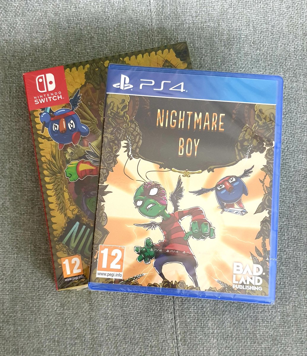No sé ni qué poner. Nightmare Boy en físico para #Playstation4. Empezó siendo una forma de aprender y ha acabado siendo un hito en mi vida profesional (y personal🙃). Gracias <a href="/FRIKIGUAPO/">Mr Garcais 🎮🕹</a> y <a href="/Vic_Hernand/">VicHernand</a> por vuestro trabajazo, y gracias <a href="/BadLand_Publish/">🎮 BadLand Publishing- Pixel Noir Wishlist on!!!</a> por la distribución. Fin.