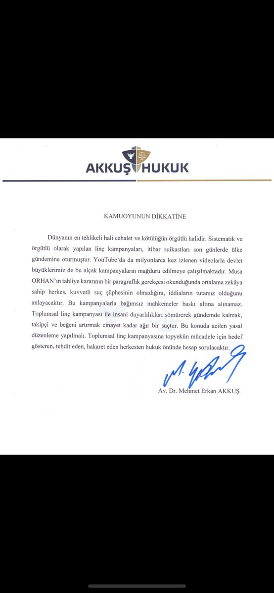 Av.Dr. Mehmet Erkan AKKUŞ tweet media