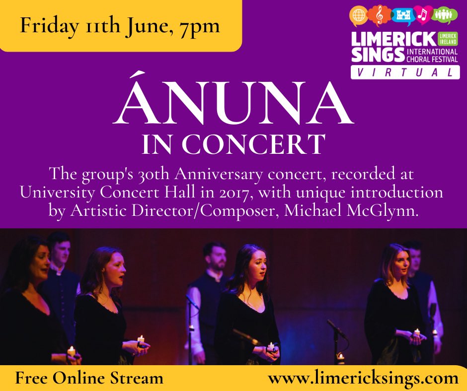 2017 was an incredibly special and exciting year for us as we marked our 30th anniversary. One of those celebration concerts took place in the <a href="/UCHLimerick/">University Concert Hall</a> and now you can see that full performance as part of <a href="/LimerickSings/">Limerick Sings</a> International Choral Festival - Friday the 11th of June.