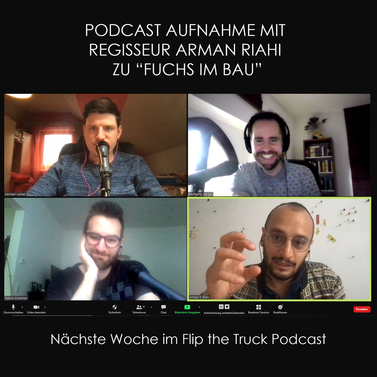 flip_the_truck's tweet photo. #SneakPeak für den nächsten #Podcast🎙🎙🎙
Arman Riahis #FuchsImBau eröffnet nächste Woche die @Diagonale_at
Wir freuen uns irrsinig, dass Arman bei uns zu Gast war 🎬🎬🎬
Die ganze Folge gibt es nächste Woche 🎧
#podcastverbindet #sicherwiederinskino #diagonale21 #Migrantigen https://t.co/gSy8VKtfxx