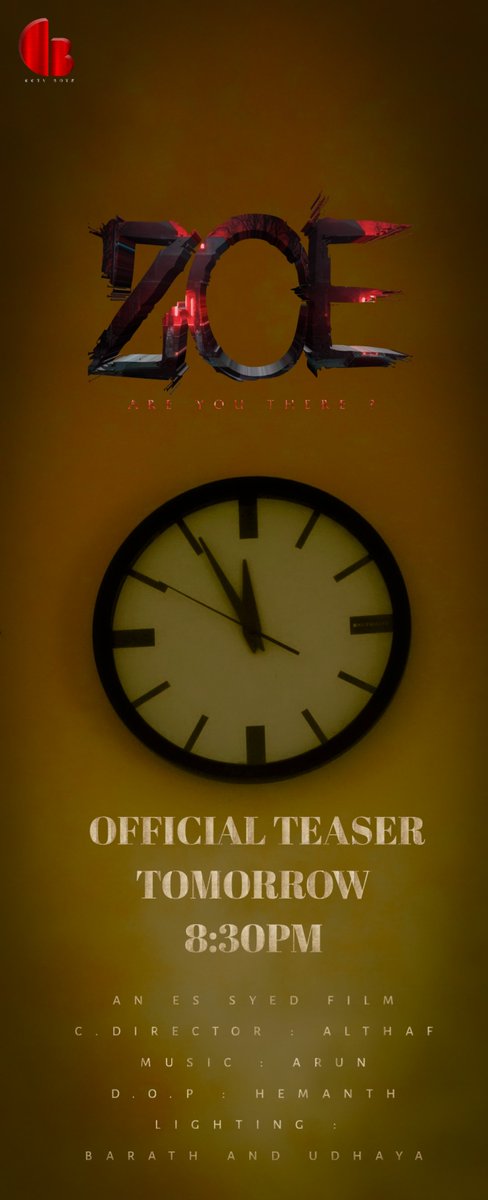 CctvBoyz's tweet photo. Here comes the official teaser of " ZOE - ARE YOU THERE ? " 🎬💥 / CCTV BOYZ YOUTUBE CHANNEL 

#ZoeAreYouThere #tamilshortfilms #shortfilms #officialteaser #ThalapathyVijay #master #kurumpadam #shortfilm @the_althu_offl @ItsmeMk5 https://t.co/sLL11vTEHj