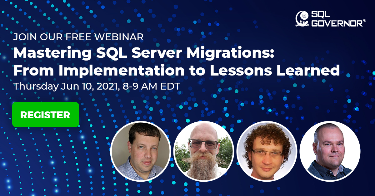 SQLgovernor's tweet image. The final part of our 'Mastering SQL Server Migrations' webinar series is here! Click to register and join us next week for lessons learned: hubs.li/H0PwtZ40 #sqlserver #sqlservermigration