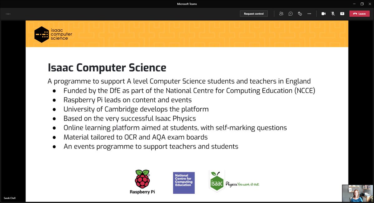 comp4sch's tweet image. First sessions are in full swing and I am currently hearing about Isaac Computer Science platform from @SarahChell_SME #teachcompfest2