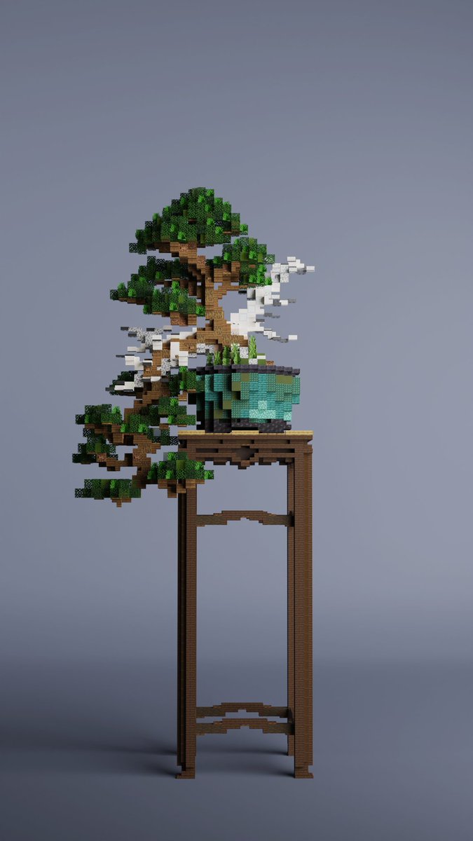 First renders of my recent cascading bonsai, more to come.

Built on <a href="/BuildersRefuge/">Builder's Refuge</a> 

Massive thanks to <a href="/BobGeam/">bob</a> for the help with the build and the render. More to come hopefully.

#Bonsai #Minecraft #Minecraftbuilds #Minecraft緑化推進委員会