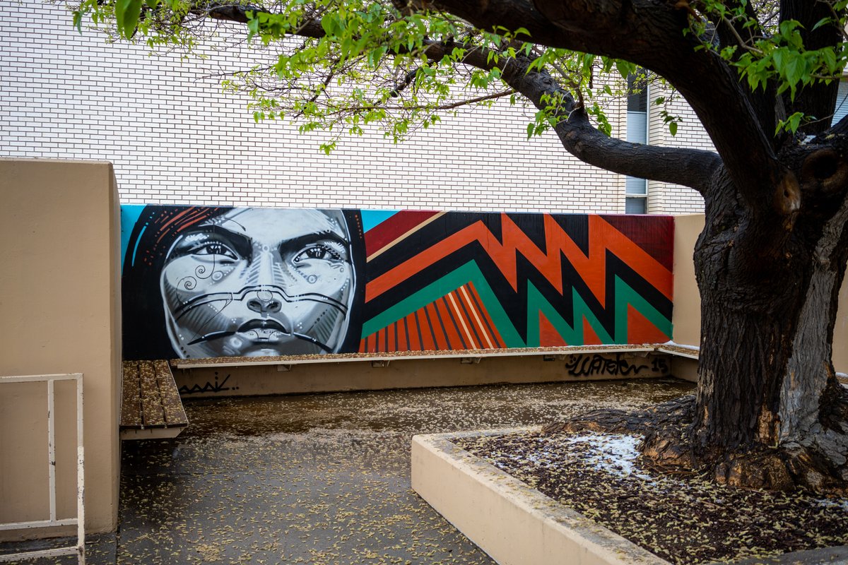 WNMU's tweet photo. Art can be found all across campus—from the most visible hillside to the least frequented nooks. This #mural, pictured on a stormy day, embellishes the courtyard outside McCray Gallery. 

What is your favorite art-filled space at #WNMU?

#publicart #artinpublicplaces #NMart https://t.co/L2bcbX11L5