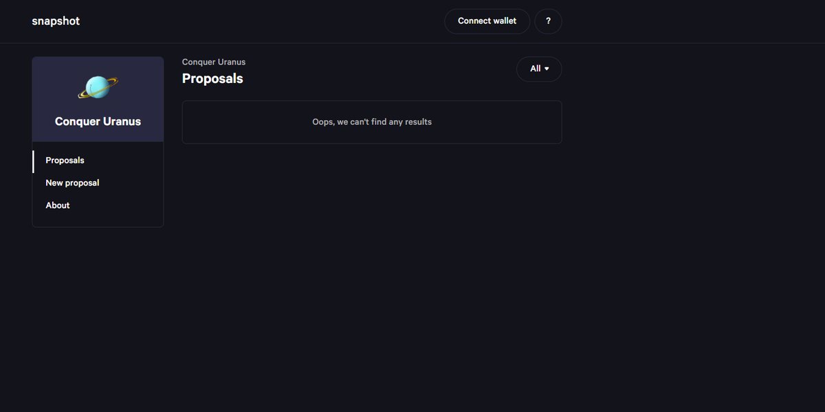 Snapshot Governance Zone

This announcement is so important! Because we have created the Snapshot Governance Zone, a place where each of you can propose any kind of vote.

Here you have the link for the first vote: snapshot.org/#/conqueruranu…

#ConquerUranus #Anvs #altcoin