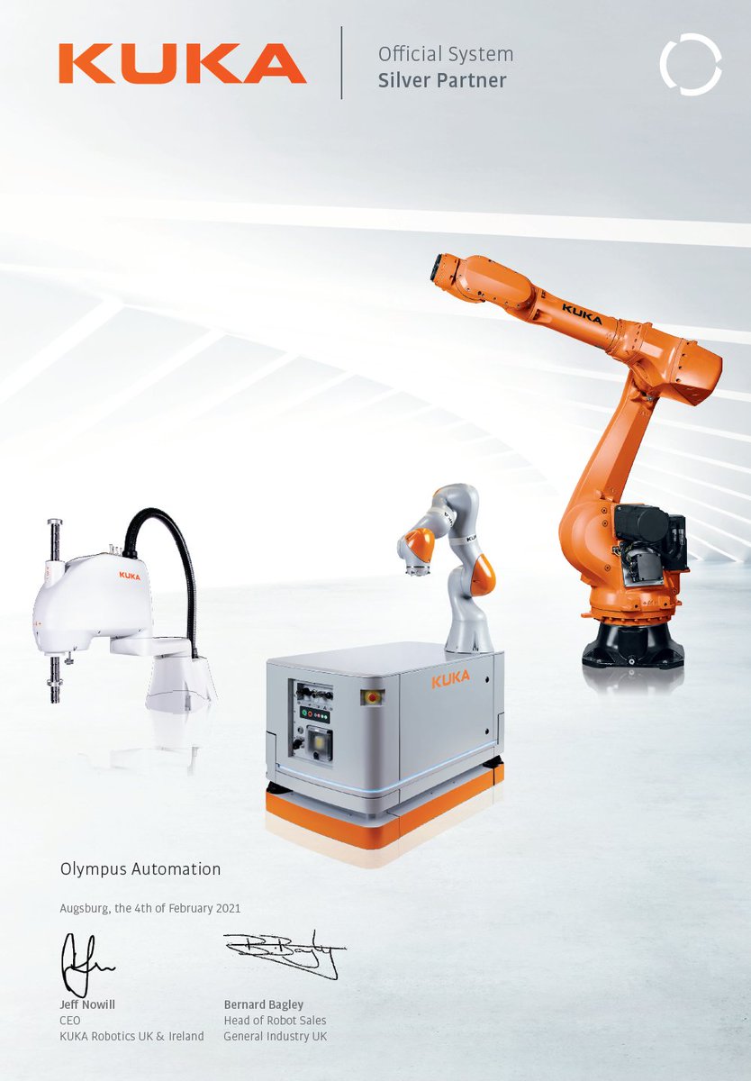 OALgroup's tweet image. We&apos;re delighted to be an official system silver partner of @KUKA_UK using their fantastic #robots to power our #APRILRobotics systems. From our #RobotChef to #materialshandling systems #robotics allows #foodmanufacturers to boost #productivity &amp;amp; cut costs.oalgroup.com/april-robotics