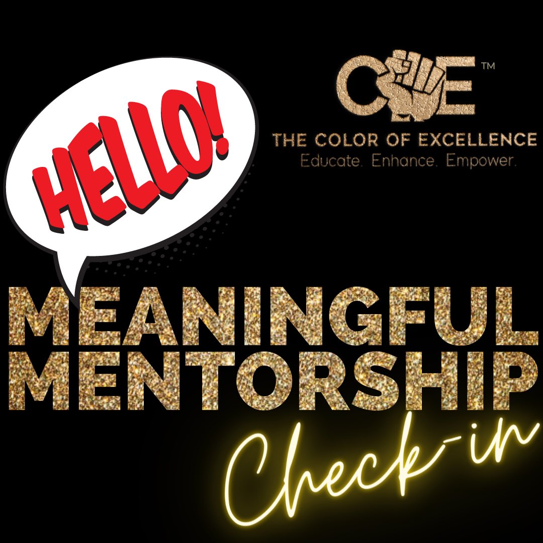 colorofexcellen's tweet photo. It’s been a minute. Check-in.
#MeaningfulMentorship
🖤 #Mentorship, Partnerships, & Training Committee©
✊🏾✊🏿✊🏼✊🏽 @colorofexcellen ™
#TheColorOfExcellence #TheColorOfExcellenceMembership #AttorneysOfColor #LawStudentsOfColor #socialimpact #nonprofit #mentorship #mentor #mentee https://t.co/uW9kpp7q4Q