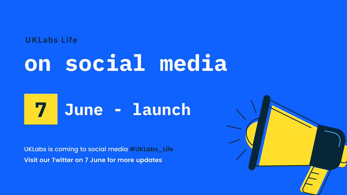 🚨 Announcement 🚨
We are happy to announce a new initiative - @UKLabs_Life Twitter where we can celebrate your Big Blue stories more widely. 👇

4 days left for the big launch on 7 June 2021 at 10 AM. Stay tuned!⏳✨

#uklabs_life @UKLabs_Life