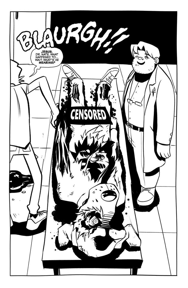 robsaucedo2500's tweet image. Texas reporter goes undercover at a FurCon to track down a werewolf preying upon attendees. Lycanthropy as a metaphor for personal, career stagnation. Also, literal lycanthropy too. 

B&amp;amp;W horror-comedy graphic novel. Art by Debora Lancianese. Letters by Jack Morelli. #PitMad #GN