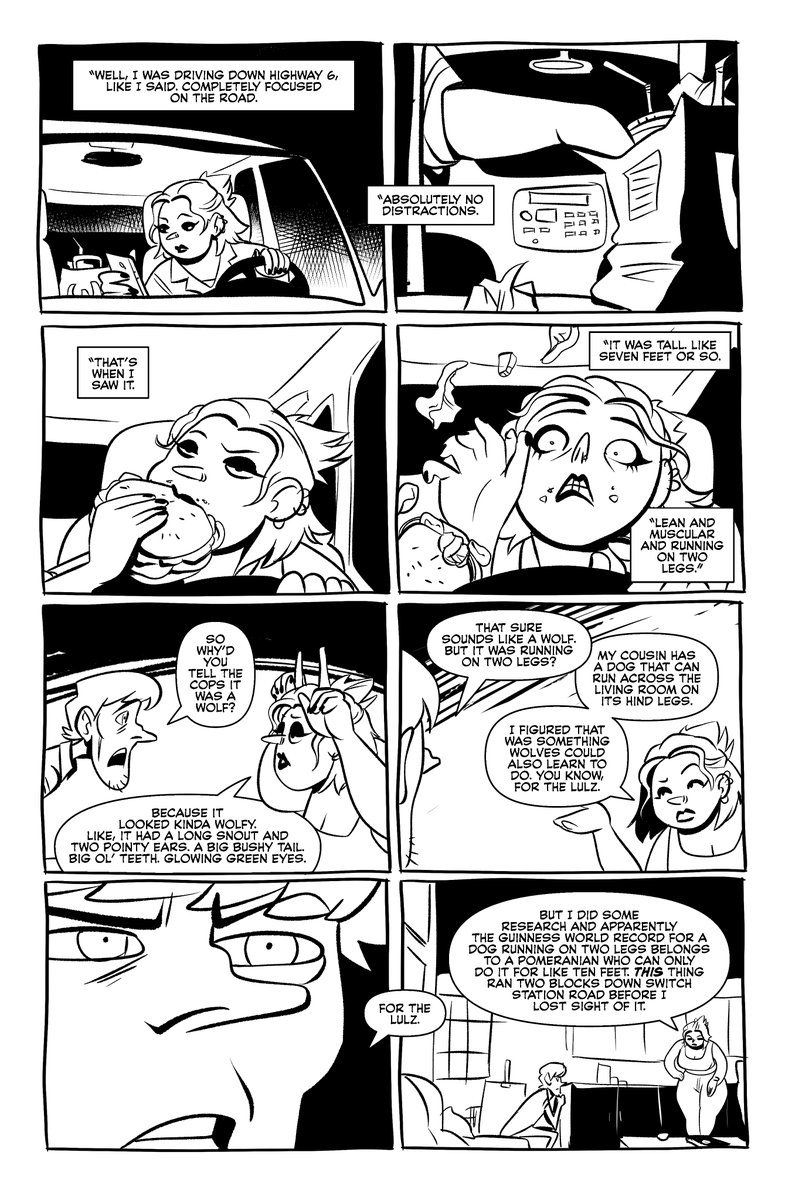 robsaucedo2500's tweet image. Texas reporter goes undercover at a FurCon to track down a werewolf preying upon attendees. Lycanthropy as a metaphor for personal, career stagnation. Also, literal lycanthropy too. 

B&amp;amp;W horror-comedy graphic novel. Art by Debora Lancianese. Letters by Jack Morelli. #PitMad #GN