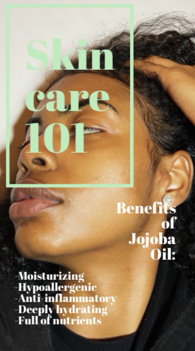 PyourSkin's tweet photo. Skincare 101: There are a TON of benefits to using Jojoba oil on the skin, which can be found in majority of our homemade products at Pyour 🙌🏽 (link in bio) 

#skincare #blackowned #jojoba #glowing #LLPP https://t.co/cDS3cVZDZs