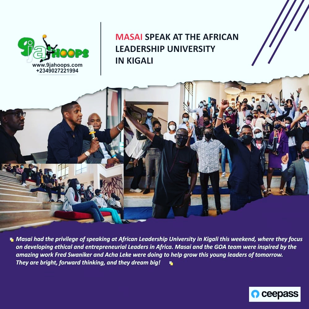 9jahoops's tweet photo. Masai Speak at the African Leadership University in Kigali

 #9jahoops #9jahoopsTv #basketball #speakbasketball #kigali #rwanda #giantsofafrica #gametime https://t.co/19Okw9pFSn