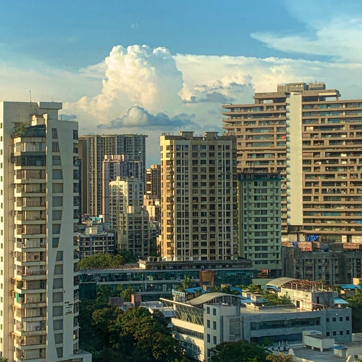 ParomaMukherjee's tweet photo. Some perfectly edible clouds are hovering over Four Bungalows right now. #Bombay #Mumbai #perfectskies #hospitalview #clouds #weather https://t.co/maNaPLDyLE