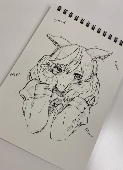 今日も勤務中に落書きしてましたネイチャ 