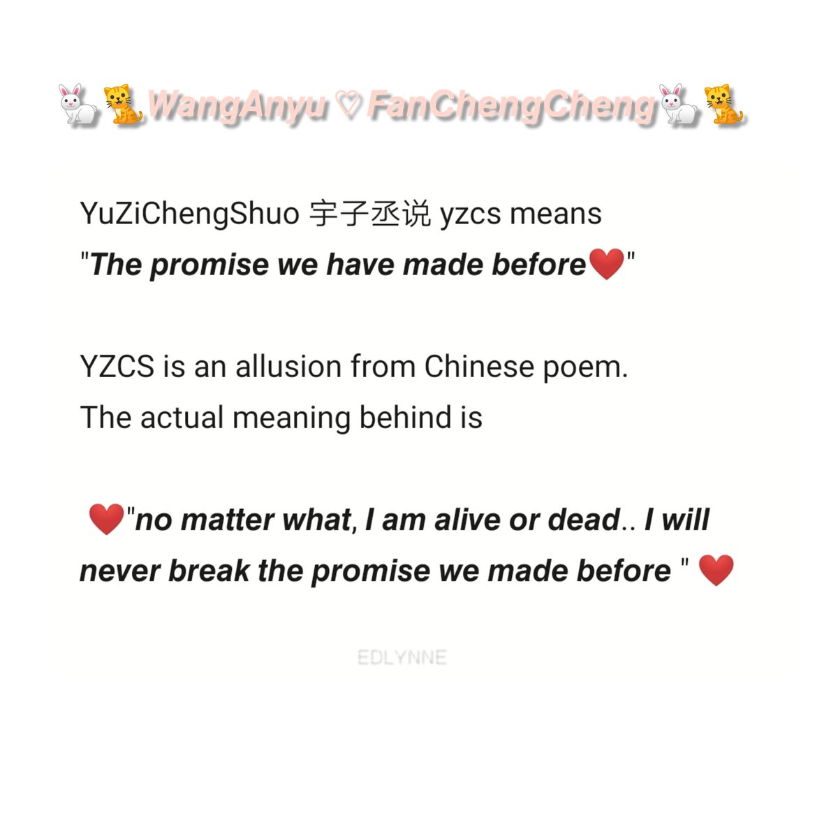 renn_wangy's tweet photo. Here is the meaning of
❤️YuZiChengShou❤️
#范丞丞 #王安宇 #Adam #Buss #FanChengCheng #WangAnyu #SaYe #撒野 #左肩有你 #ChasingTheLight #YuZiChengShuo #宇子丞说 #YuCheng #顾飞 #GuFei #蒋丞 #JiangCheng #RunFreely #SetItAllFree #FeiCheng #飞丞 https://t.co/EtH0M8NsiK