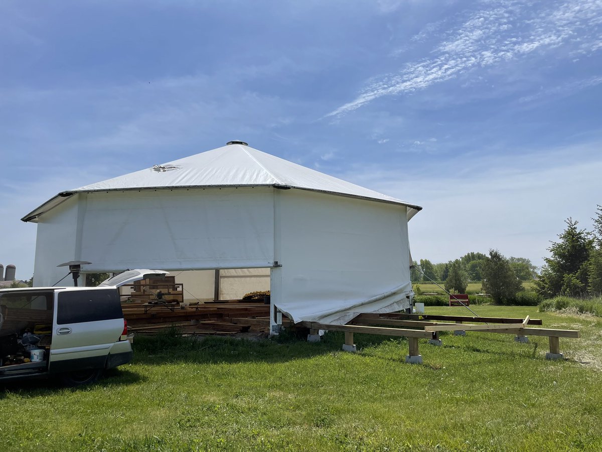 It’s a lovely day to build an outdoor stage… 

See it in action this summer: festivalplayers.ca
