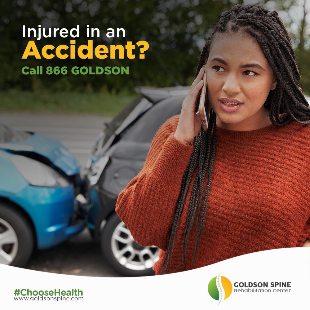 GoldsonSpine's tweet photo. If you have been in an auto accident, we recommend you see a doctor immediately, even if you don't feel any pain. It is important to get a prompt and accurate diagnosis to rule out serious damages that may worsen your symptoms.

CALL us at 866 GOLDSON (465 3766) 

#choosehealth https://t.co/ZnxTvwBNdg