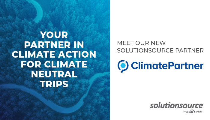 BCDTravel's tweet photo. Our technology marketplace SolutionSource® extends the possibilities of your program with integrated solutions to fit your unique needs. Today we’d like to introduce @ClimatePartner, our new #SolutionSource partner for climate neutral trips: https://t.co/ywKklVtDzO https://t.co/DK13DtpAop