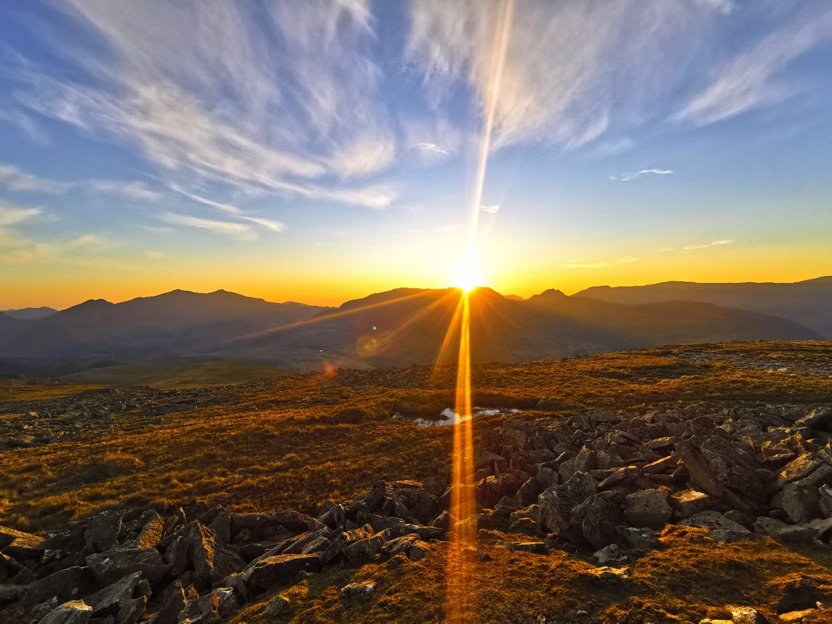 A contender for photo of the year- sunset from Moel Siabod taken from one of our faithful customers during his last stay #sunset #eryri #Cymru