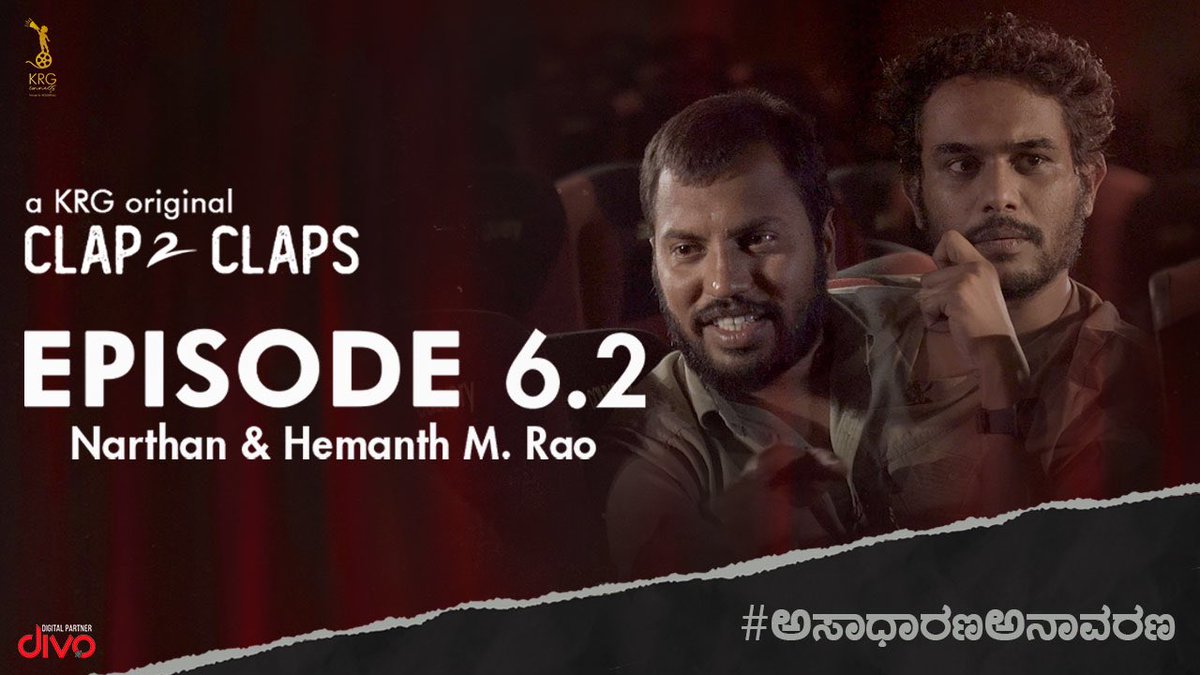 divomovies's tweet photo. A perfect Thursday eve entertainer! https://t.co/dkqj7afYQa. 

Join #Narthan and @hemanthrao11 on Episode 6.2 of #Clap2Claps by @KRG_Connects YT Channel.

#Sandalwood #KFI #aKRGoriginal #Kannada https://t.co/FPlDRLh2xs