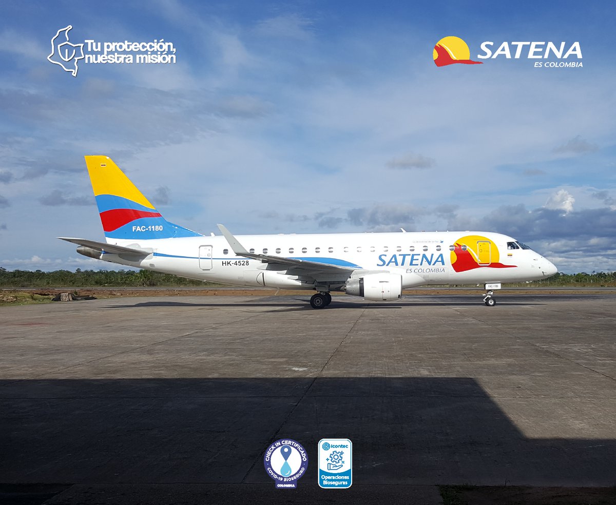 AerolineaSatena's tweet photo. Como no recordar el poderoso #EMB170 en este jueves de #TBT, cuando volaba a la Orinoquía desde el centro del país! ✈️
Siempre hemos conectado las regiones de nuestra Colombia. 😍 💪
#SATENAEsColombia 🇨🇴 https://t.co/KrlzKbfAsa