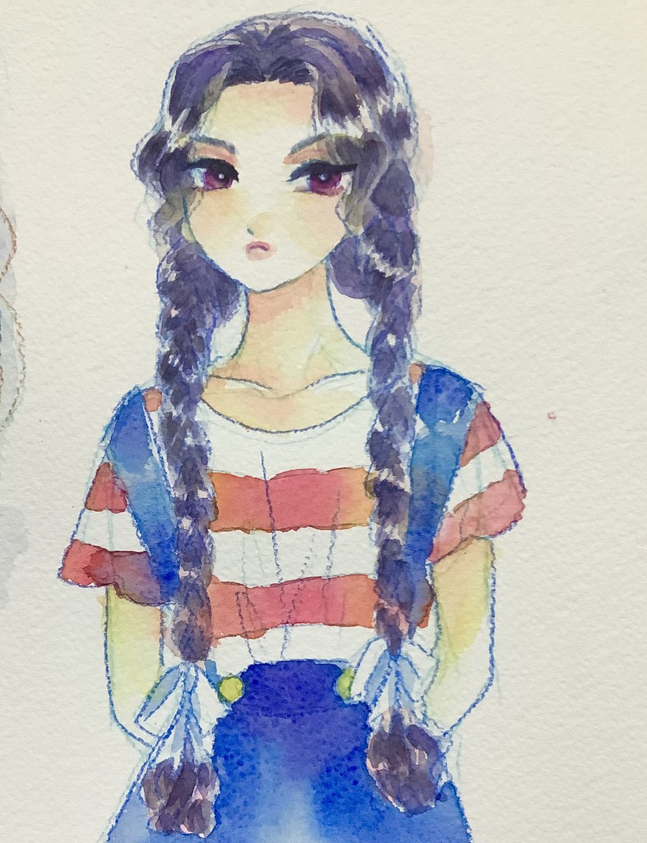水彩の練習 女の子 黒崎冬子 無敵の未来大作戦 1巻2巻発売中 のイラスト 水彩の練習 女の子 黒崎冬子 無敵の未来大作戦 1巻2巻発売中 のイラスト