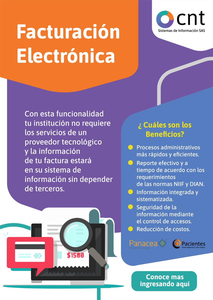 CNT_software's tweet photo. Esta funcionalidad permite que tu institución no requiera de los servicios de un proveedor tecnológico y la información de las facturas estarán en un sistema de información sin depender de terceros.
Conoce como funciona dando clic aquí https://t.co/DoHNNajVSm https://t.co/luIBuXVwRi