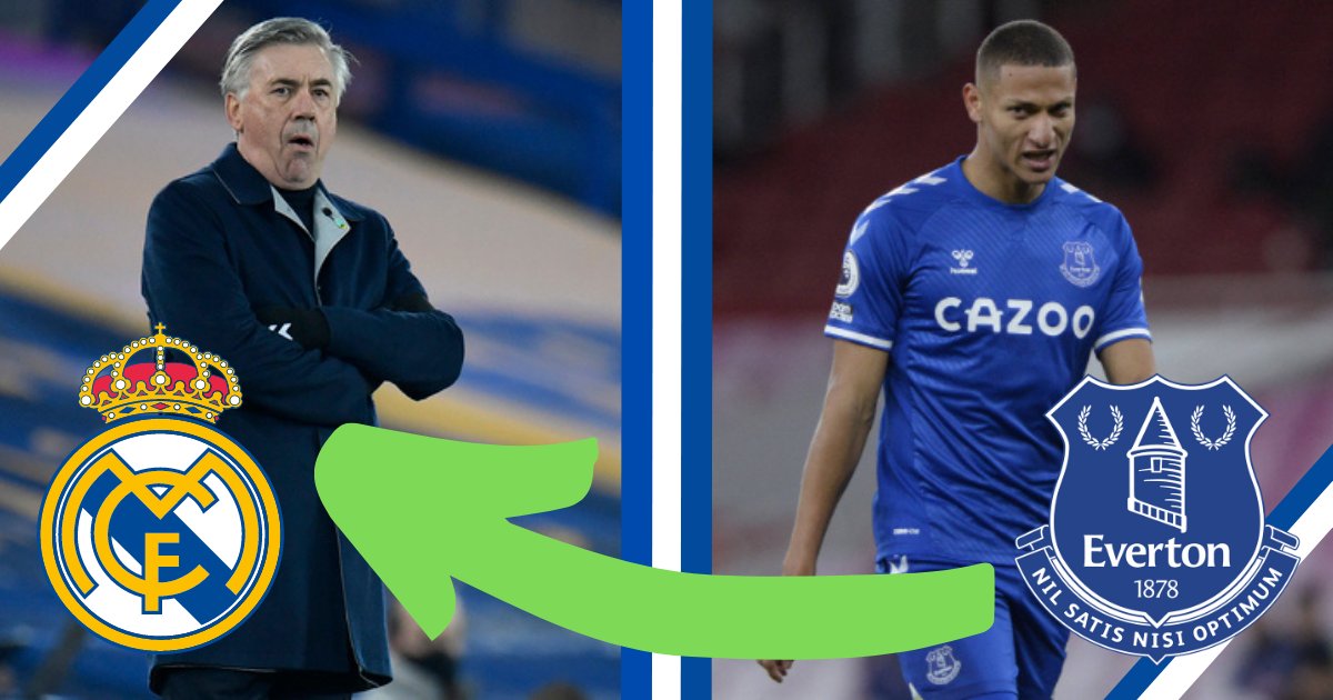 Ancelotti quer trabalhar com Richarlison, agora no Real