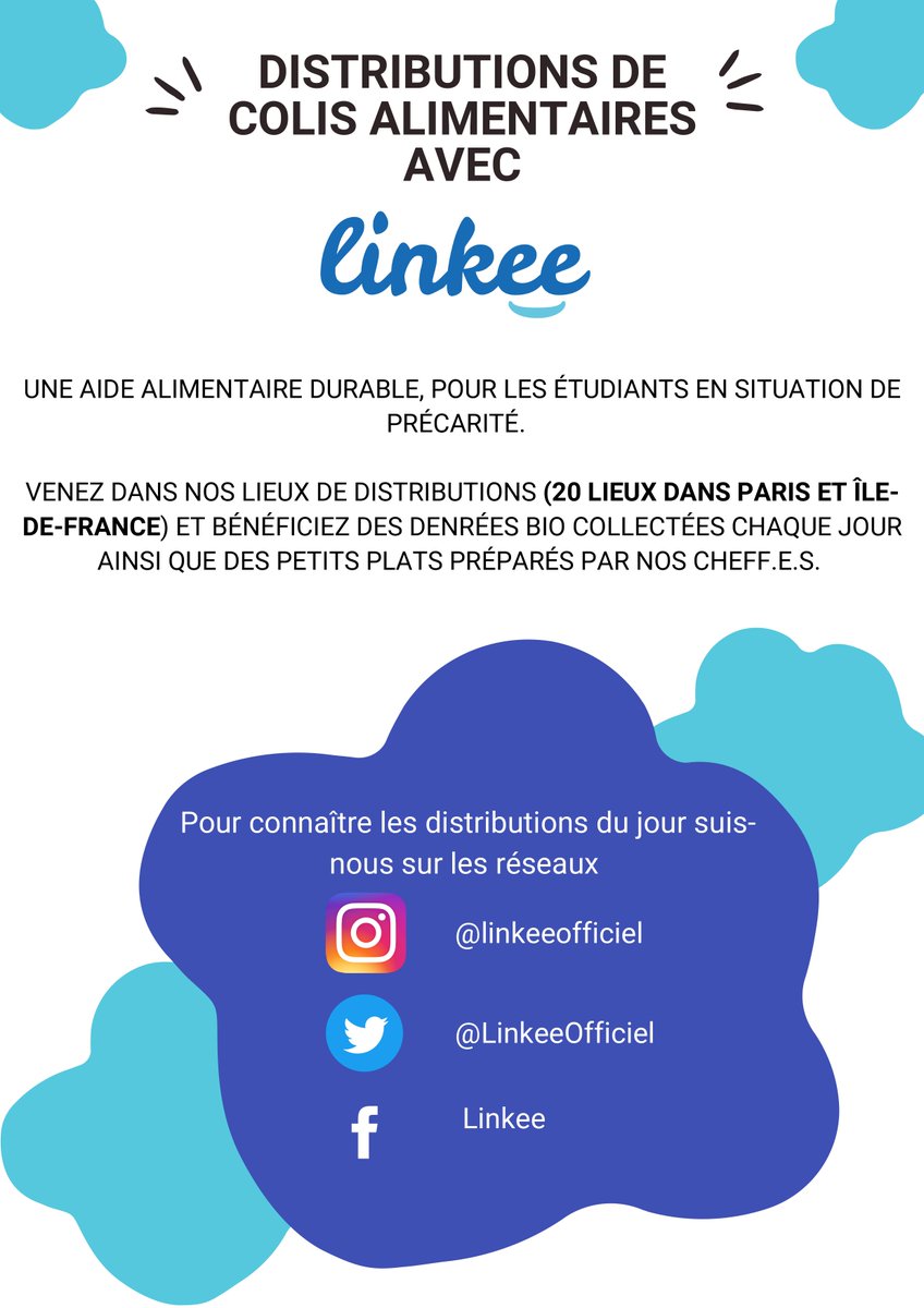 Chaque jour, nous poursuivons l’aide #alimentaire aux étudiant.e.s en précarité. Ces colis alimentaires frais et #bio sont distribués dans plusieurs lieux et campus à Paris et en Ile-de-France.