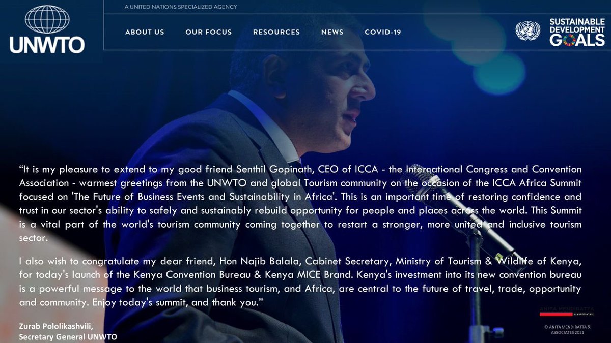 Very thankful to dear friend Zurab Pololikashvili, Secretary General- UNWTO. ICCA is glad to engage in strong advocacy with UNWTO to re-open our industry and bring the economies back. <a href="/ICCAWorld/">ICCA</a>