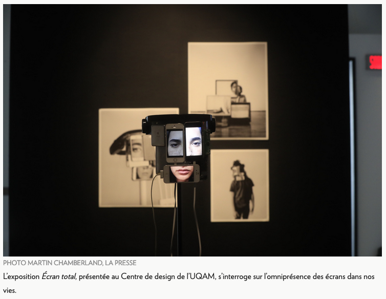 Avec la pandémie, jamais nos vies n’auront autant été régies par des écrans. Merci à <a href="/emicote/">Émilie Côté</a>:  lapresse.ca/arts/arts-visu… #centrededesign #uqam <a href="/UQAM/">UQAM | Université du Québec à Montréal</a> @MdC_UQAM <a href="/LP_LaPresse/">La Presse</a> <a href="/LP_Arts/">La Presse Arts</a>  <a href="/LeCELAT/">CELAT - Centre de recherche Cultures-Arts-Sociétés</a> <a href="/la_Biennale/">La Biennale di Venezia</a> <a href="/artslettersn/">Arts Letters & Numbers</a> <a href="/CentreCRICIS/">Centre CRICIS</a>  <a href="/MishkaHenner/">Mishka Henner</a> <a href="/penelopeumbrico/">penelope umbrico</a> <a href="/allwedeverneed3/">All We'd Ever Need (Trio)</a>