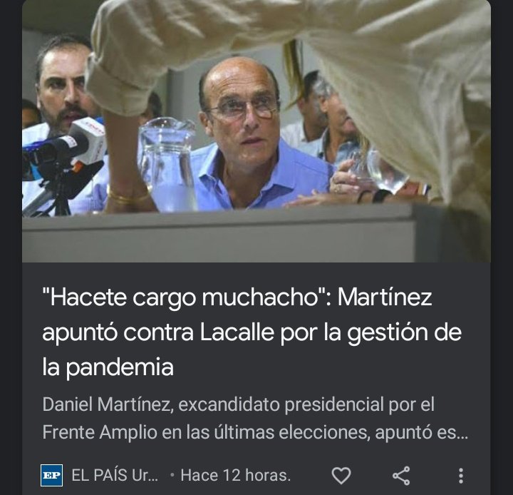 Lo que faltaba,  que el semilla critique al presidente , el semilla no sirvió para nada en la intendencia de Montevideo además de que se fue alunado a Miami cuando perdió,  y luego tiene el tupé de decir "hacete cargo "al presidente de la república, en fin un desubicado pero mal