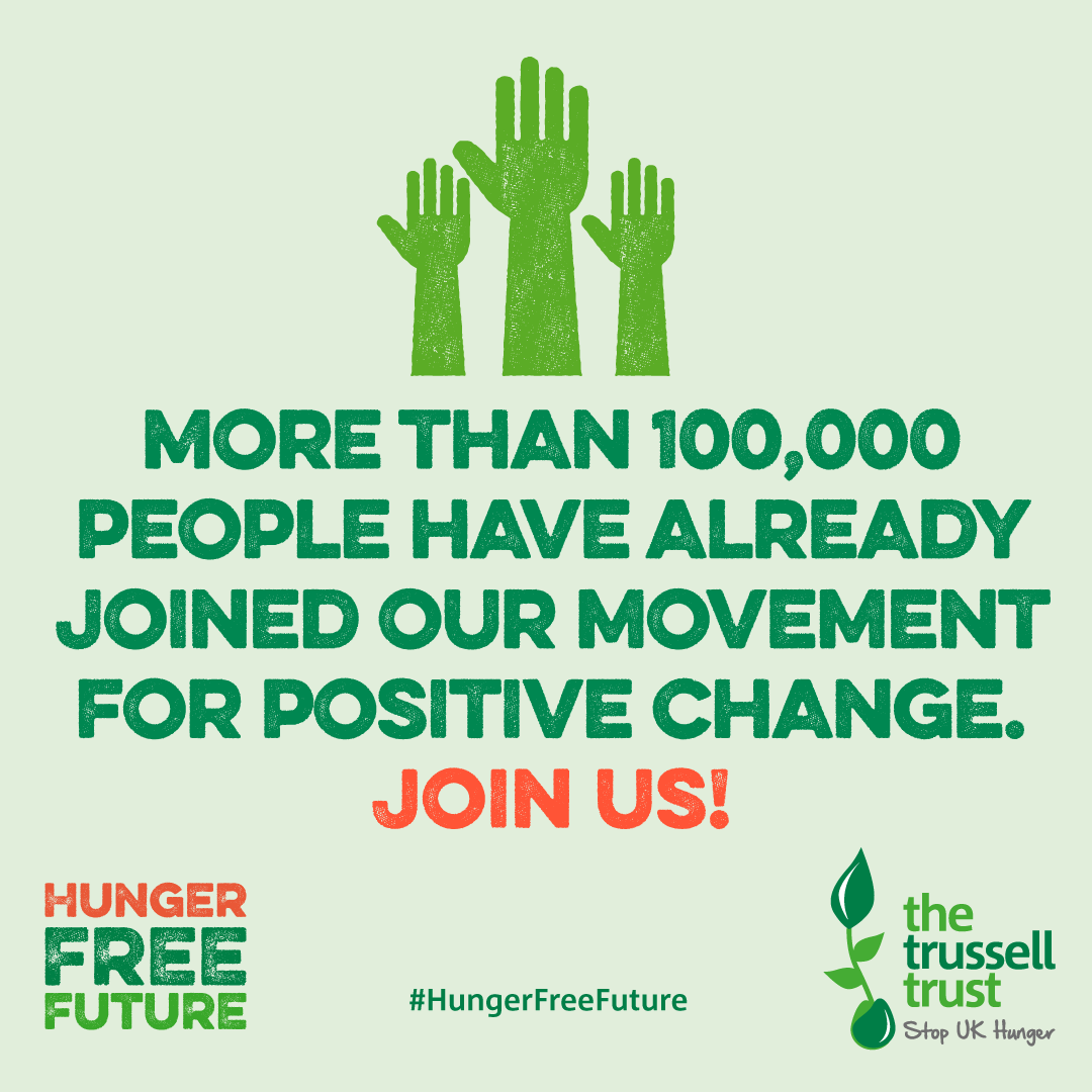 Why are you calling for a #HungerFreeFuture? RT with a selfie and let us know - and if you haven't signed up yet, now's your chance! &gt; trusselltrust.org/hungerfree