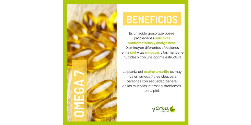 yerbasalud's tweet photo. Conoces los beneficios de tomar Omega 7?🤔
👉Tiene muchos y hoy queremos comentarte algunos de ellos https://t.co/fSoKWaNmh6
