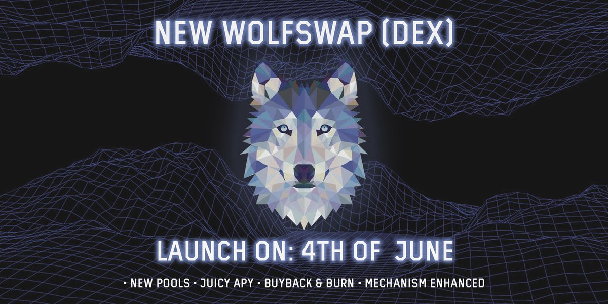 PolyWolf_fi's tweet photo. We have talked about this for weeks. It's time to deliver. I want to present the release date for our decentralized exchange: THE WOLFSWAP

Coming online on June 4th, 12UTC Time!

New pools, juicy APY, Buyback &amp;burn, Enhanced mechanism &amp; more!

#DEX  #Polygon  $matic #YieldFarm https://t.co/aaH31Neif7