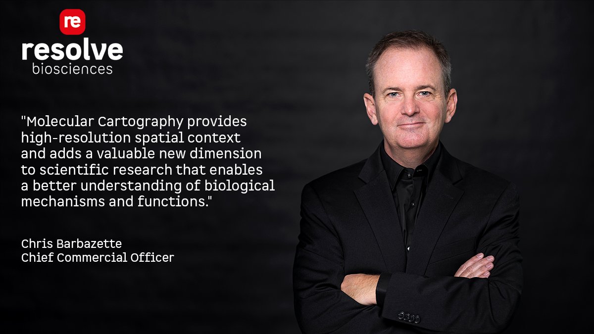 ResolveBioSci's tweet photo. Meet Chris, a market development master resolved to bring our revolutionary Molecular Cartography technology into labs around the world. We are happy to have him join our leadership team as Chief Commercial Officer. #spatialbiology #biotechnology 
https://t.co/8YwZn0kg4F https://t.co/VTGopB8ko7
